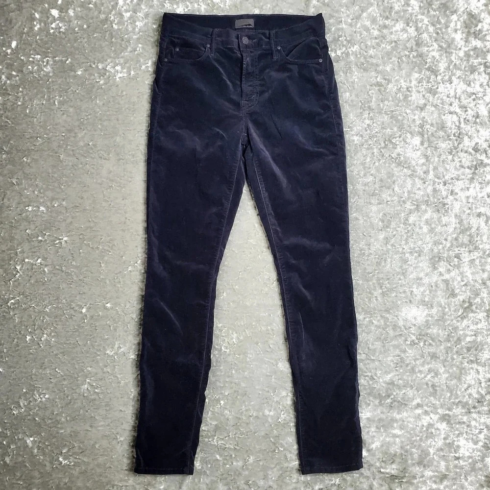Mother The Charmer Black‎ Velvet Pants